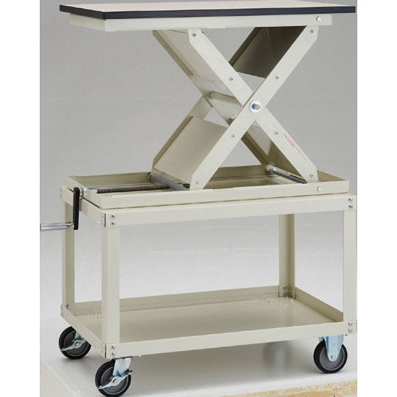 LH-780M ローハイシステムリフター(スクリュー式)キャビネット付き TRUSCO 荷重80kg テーブル高さ780～1070mm