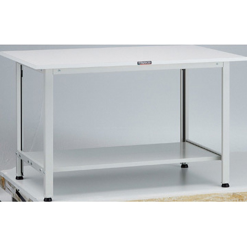 AO-1260LT2 軽量作業台(下棚2枚付) TRUSCO ポリ化粧製天板 荷重200kg 間口1200mm奥行600mm高さ740mm  AO-1260LT2 27,937円