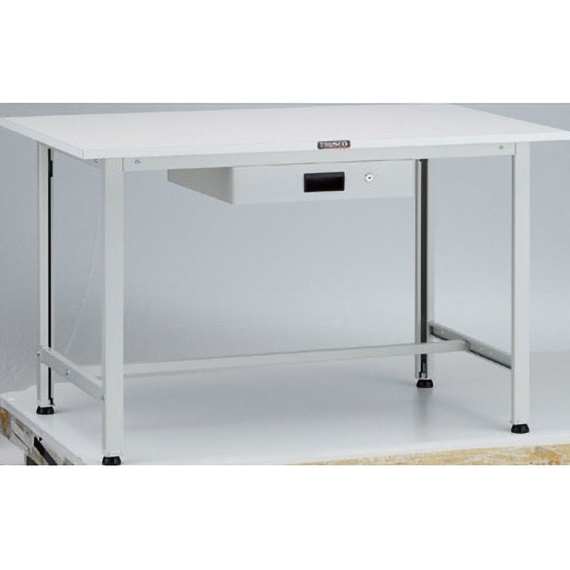 AO-1260UDK1 軽量作業台(薄型1段引出し付) TRUSCO ポリ化粧製天板 荷重200kg 間口1200mm奥行600mm高さ740mm  AO-1260UDK1