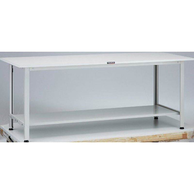 AO-1860LT2 軽量作業台(下棚2枚付) TRUSCO ポリ化粧製天板 荷重200kg 間口1800mm奥行600mm高さ740mm  AO-1860LT2