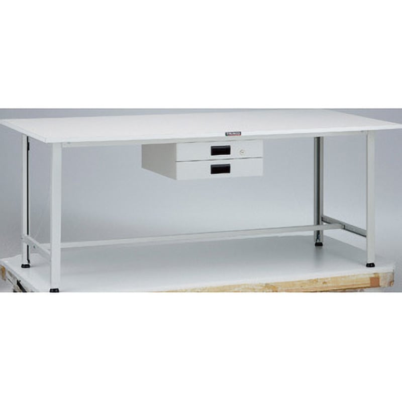 AO-1890UDK2 軽量作業台(薄型2段引出し付) TRUSCO ポリ化粧製天板 荷重200kg 間口1800mm奥行900mm高さ740mm  AO-1890UDK2 45,487円