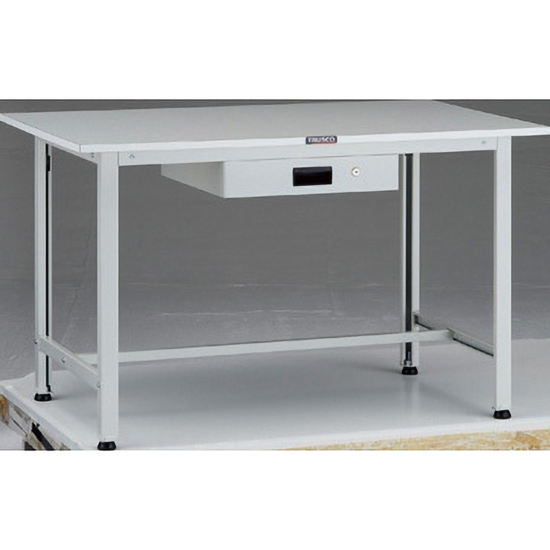 AOR-1260UDK1 軽量作業台(薄型1段引出し付) TRUSCO リノリューム張り製天板 荷重200kg 間口1200mm奥行600mm高さ740mm  AOR-1260UDK1