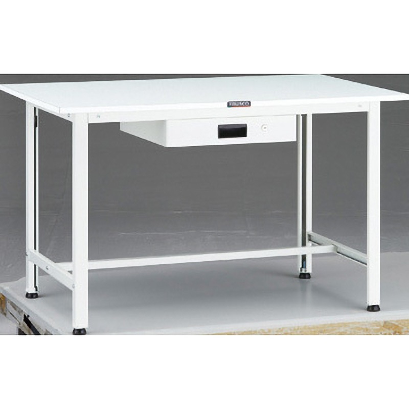 AOR-1275UDK1 軽量作業台(薄型1段引出し付) TRUSCO リノリューム張り製天板 荷重200kg 間口1200mm奥行750mm高さ740mm  AOR-1275UDK1