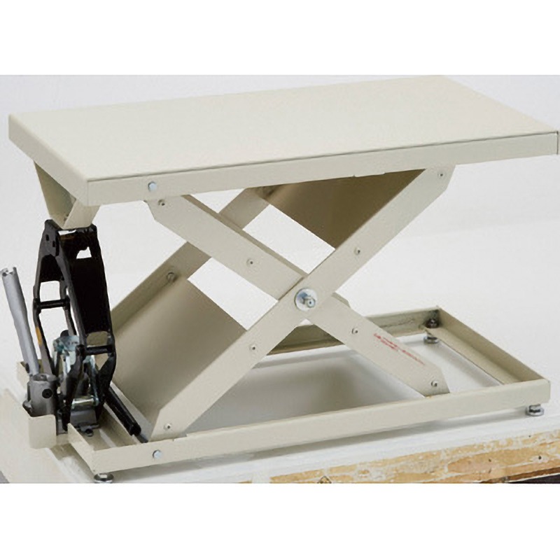 LHU-45 ローハイシステムリフター(油圧ジャッキ式) TRUSCO 荷重150kg テーブル高さ255～505mm  LHU-45