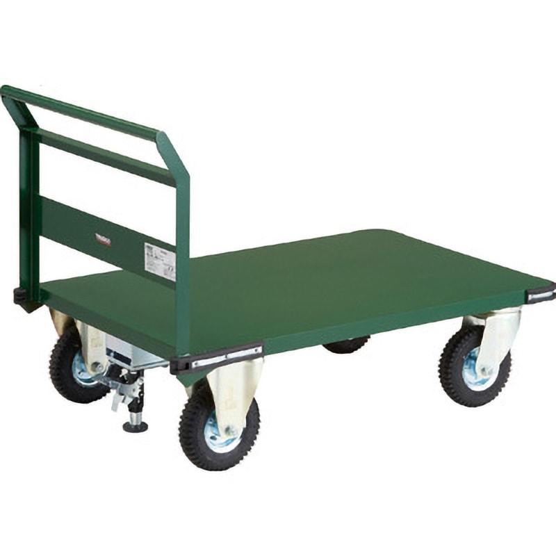 PH-1-ARSS 鋼鉄製運搬車(固定ハンドルタイプ・空気入タイヤ仕様) TRUSCO ゴム車輪 荷台寸法1200×750mm  PH-1-ARSS