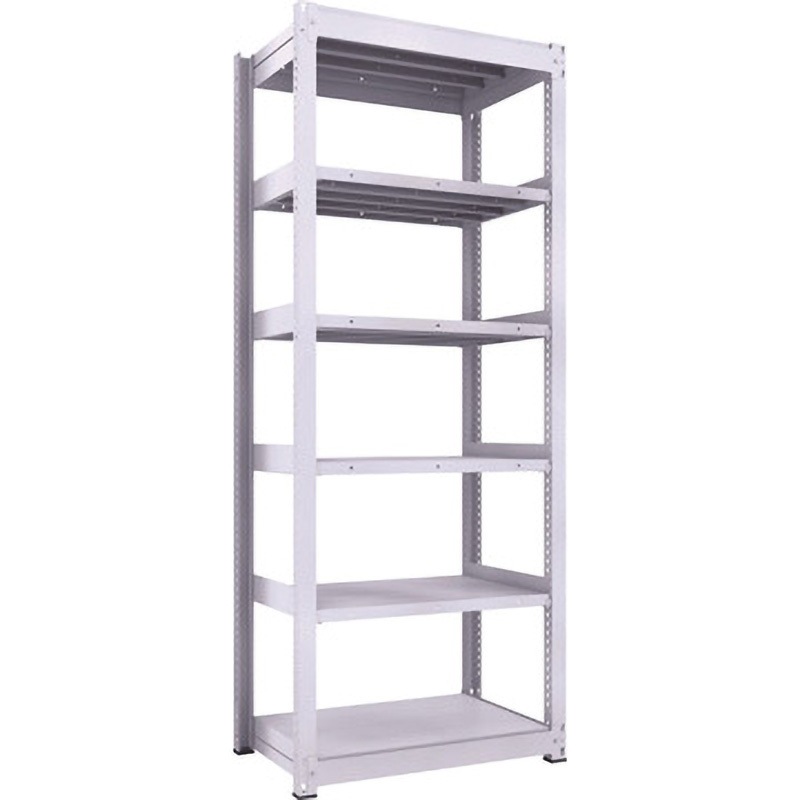 TUG600-83L-6 中量ボルトレス棚TUG型(600kgタイプ、高さ2400mm) TRUSCO ホワイト色 荷重3000kg 奥行642mm  TUG600-83L-6