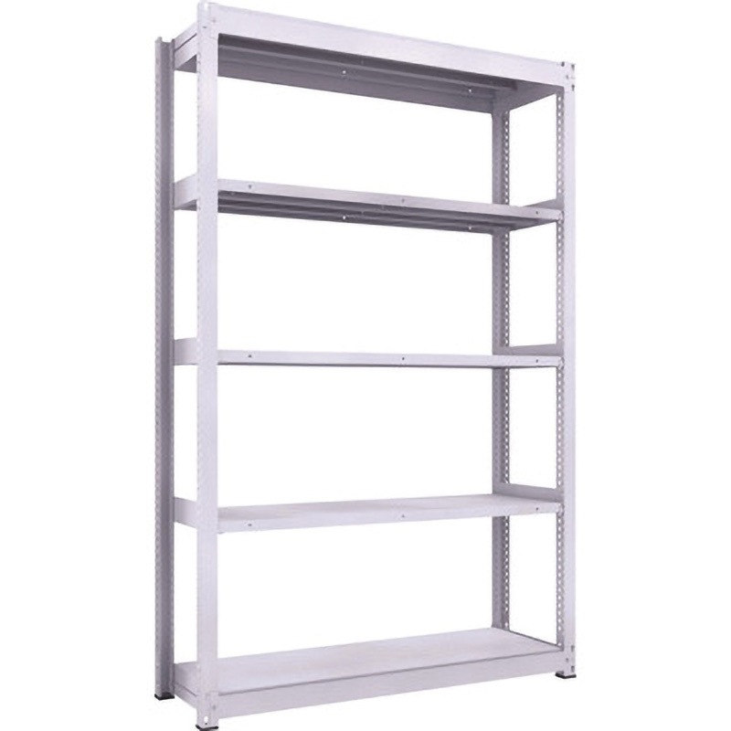 TUG600-85S-5 中量ボルトレス棚TUG型(600kgタイプ、高さ2400mm) TRUSCO ホワイト色 荷重3000kg 奥行492mm  TUG600-85S-5