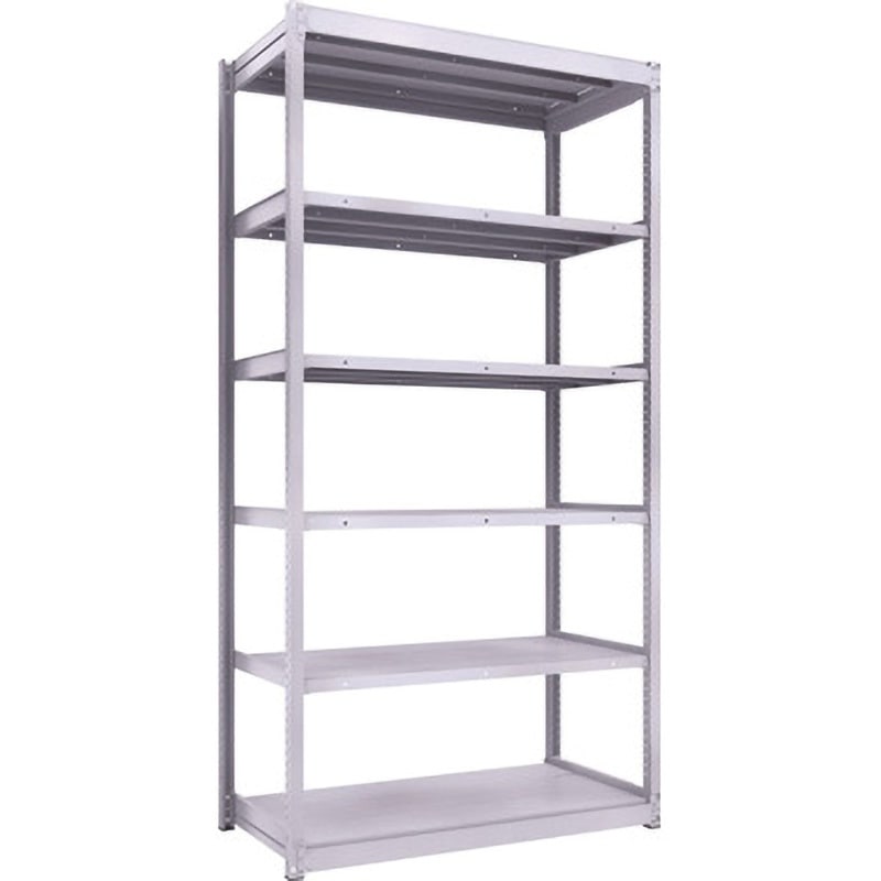 TUG200-84L-6 軽中量ボルトレス棚TUG型(200kgタイプ、高さ2400mm) TRUSCO ホワイト色 荷重1500kg 奥行642mm  TUG200-84L-6