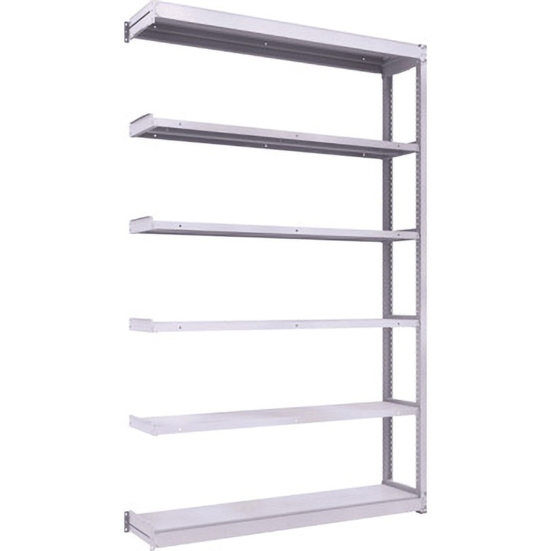 TUG200-85K-6B 軽中量ボルトレス棚TUG型(200kgタイプ、高さ2400mm) TRUSCO ホワイト色 6段   TUG200-85K-6B