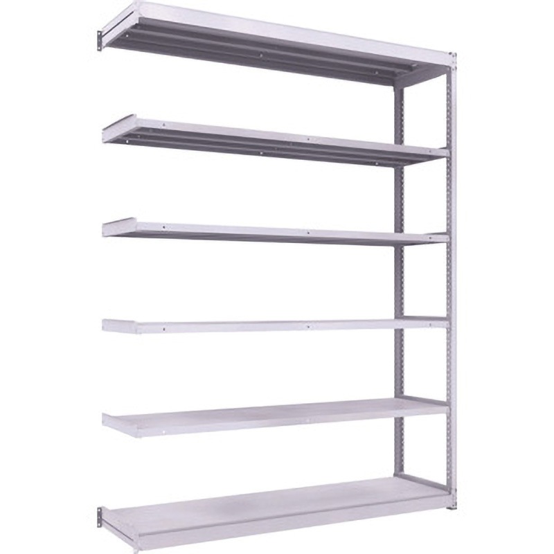 TUG200-86S-6B 軽中量ボルトレス棚TUG型(200kgタイプ、高さ2400mm) TRUSCO ホワイト色 6段   TUG200-86S-6B