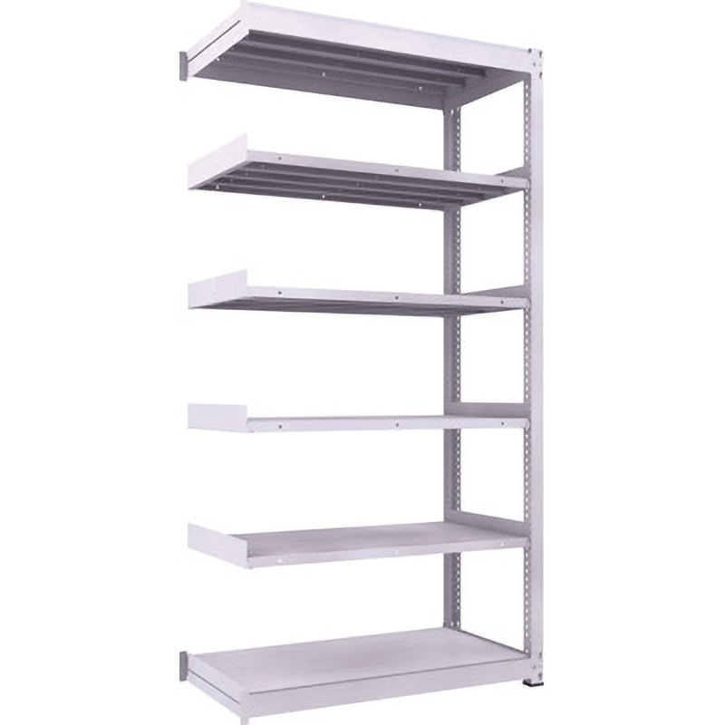 TUG300-84L-6B 中量ボルトレス棚TUG型(300kgタイプ、高さ2400mm) TRUSCO ホワイト色 6段   TUG300-84L-6B