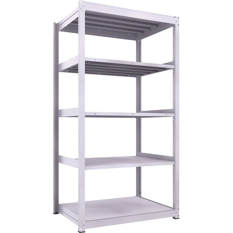 TUG300-84Z-5 中量ボルトレス棚TUG型(300kgタイプ、高さ2400mm) TRUSCO ホワイト色 荷重2000kg 奥行942mm  TUG300-84Z-5