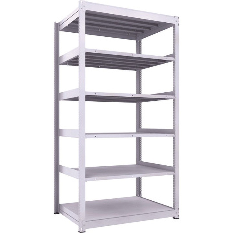 TUG300-84Z-6 中量ボルトレス棚TUG型(300kgタイプ、高さ2400mm) TRUSCO ホワイト色 荷重2000kg 奥行942mm  TUG300-84Z-6