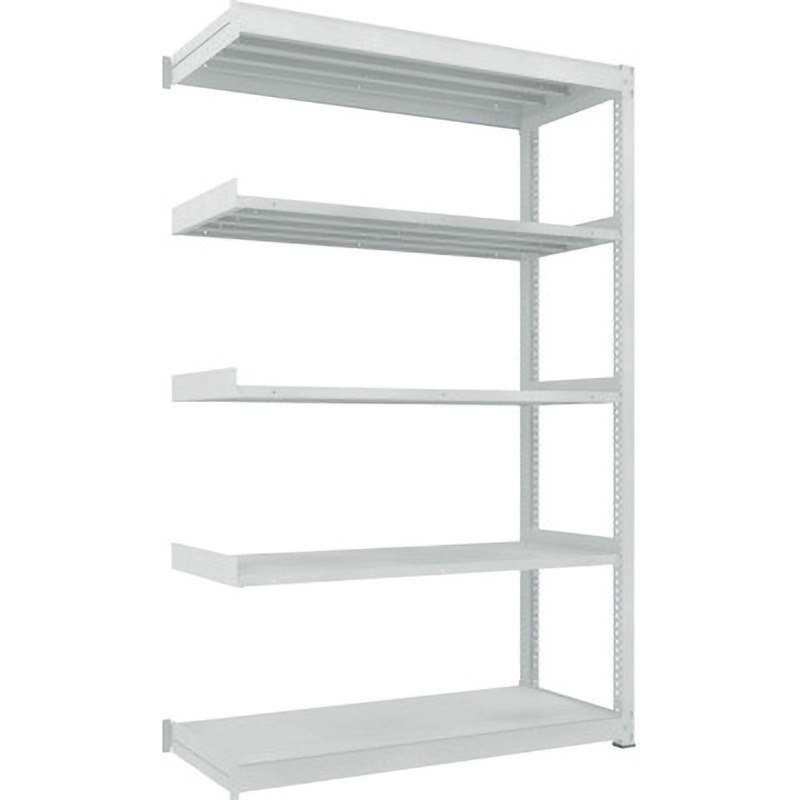 TUG300-85L-5B 中量ボルトレス棚TUG型(300kgタイプ、高さ2400mm) TRUSCO ホワイト色 5段   TUG300-85L-5B