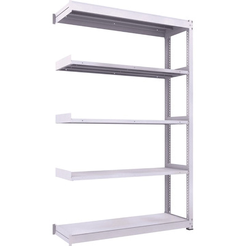 TUG300-85S-5B 中量ボルトレス棚TUG型(300kgタイプ、高さ2400mm) TRUSCO ホワイト色 5段   TUG300-85S-5B