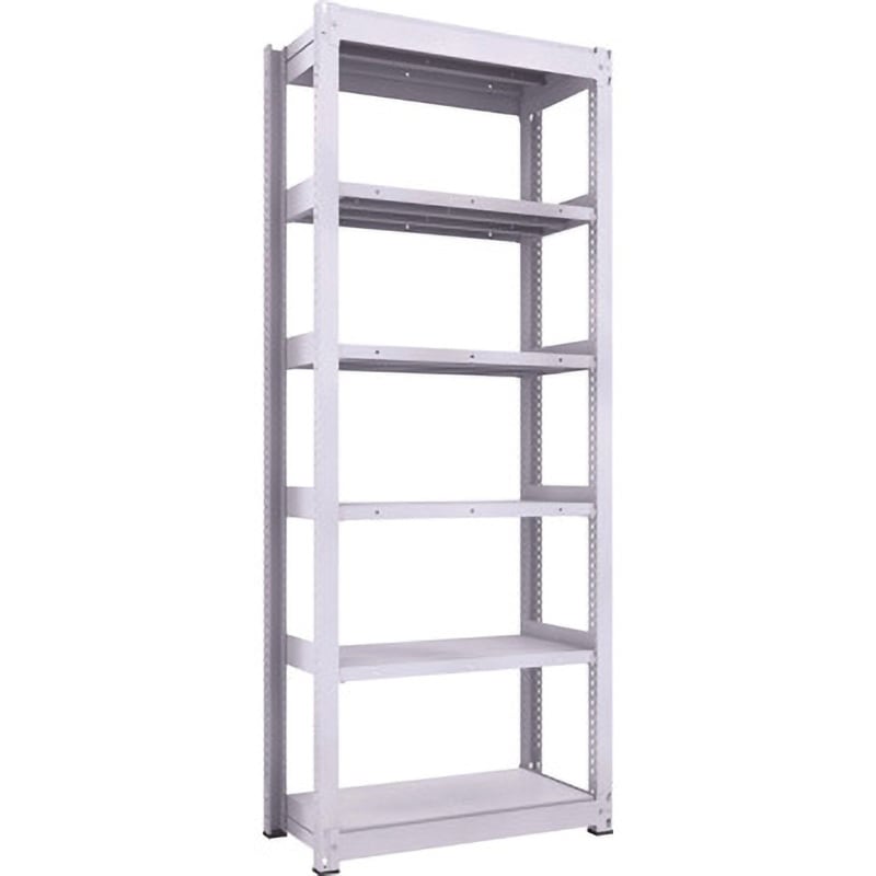 TUG450-83S-6 中量ボルトレス棚TUG型(300kgタイプ、高さ2400mm) TRUSCO ホワイト色 荷重450kg/段 奥行492mm  TUG450-83S-6 40,287円