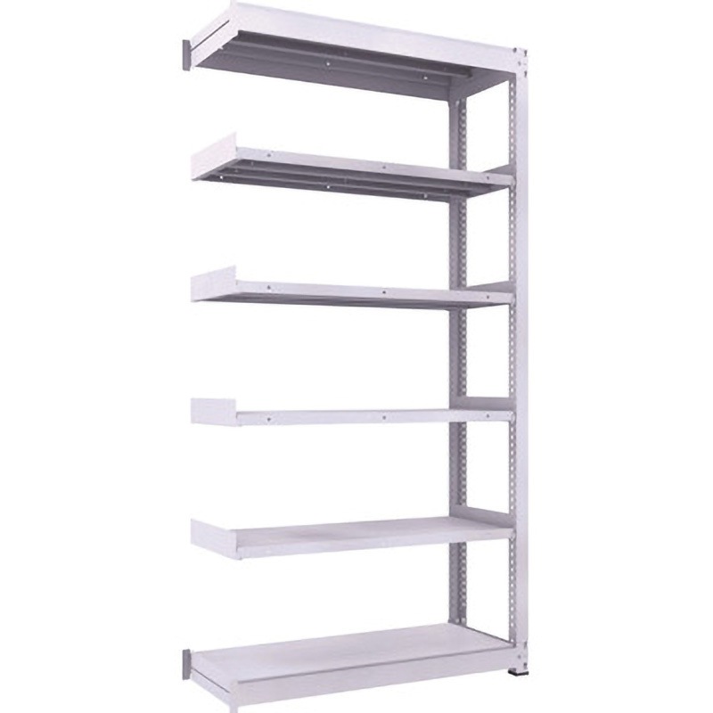 TUG450-84S-6B 中量ボルトレス棚TUG型(300kgタイプ、高さ2400mm) TRUSCO ホワイト色 6段 荷重450kg/段   TUG450-84S-6B