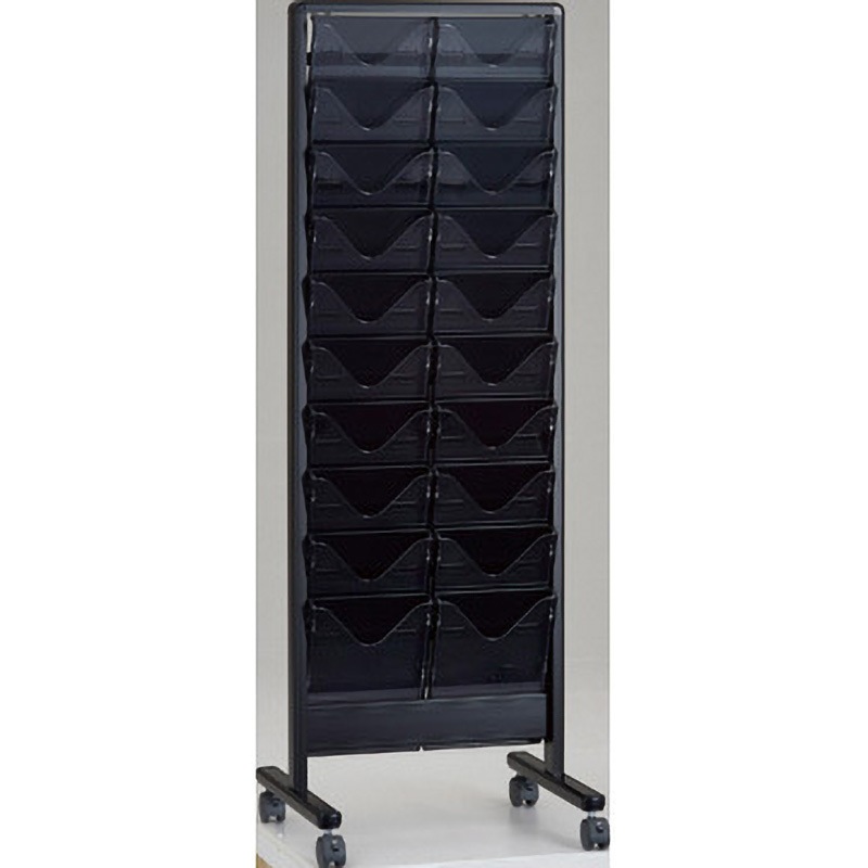 TAP210S-BK アルミ製パンフレットスタンド(A4サイズ対応) TRUSCO 垂直タイプ ブラック色   TAP210S-BK