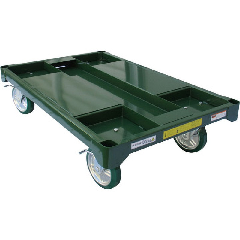 ALC10-712NP 段積み長尺台車(パイプなし) TRUSCO ストッパー ウレタン車輪 自在 荷台寸法1207×767mm 1台 ALC10-712NP