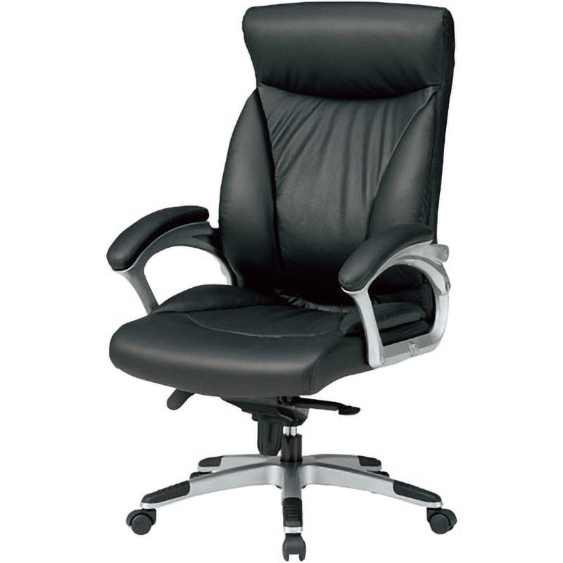 FTX-15-BK オフィスチェア(ハイバックタイプ) TOKIO(藤沢工業) 肘掛あり 本革張り