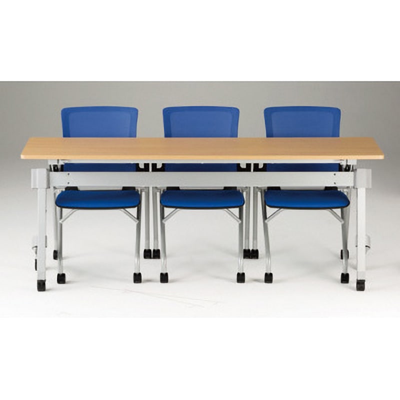 TRUSCO 会議用テーブル 1800X900X700 角脚 下棚無し チーク ( TD1890-T ) トラスコ中山(株) 折りたたみ式会議用テーブル(棚付・チーク) 1575 トラスコ