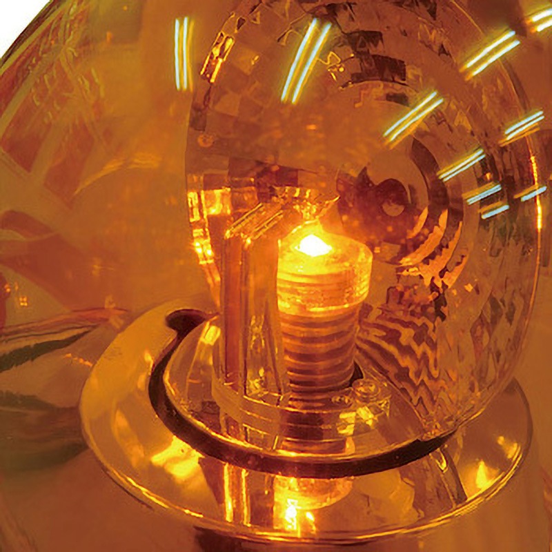 324032 マグネット着脱式LED回転灯(流線型) 日本緑十字社 黄色