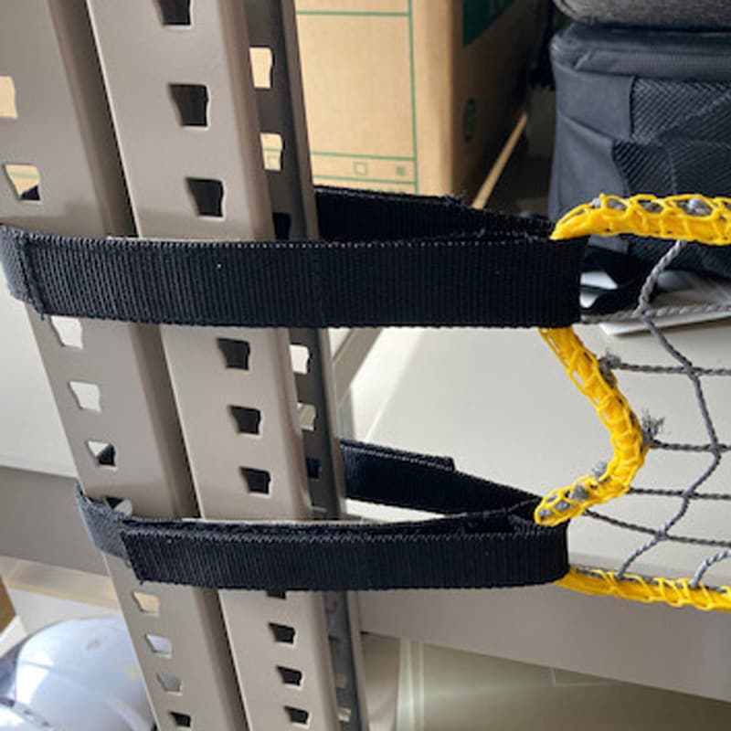 RNL-12 スチールラック用 落下防止ネットLOW イエローxブラック
