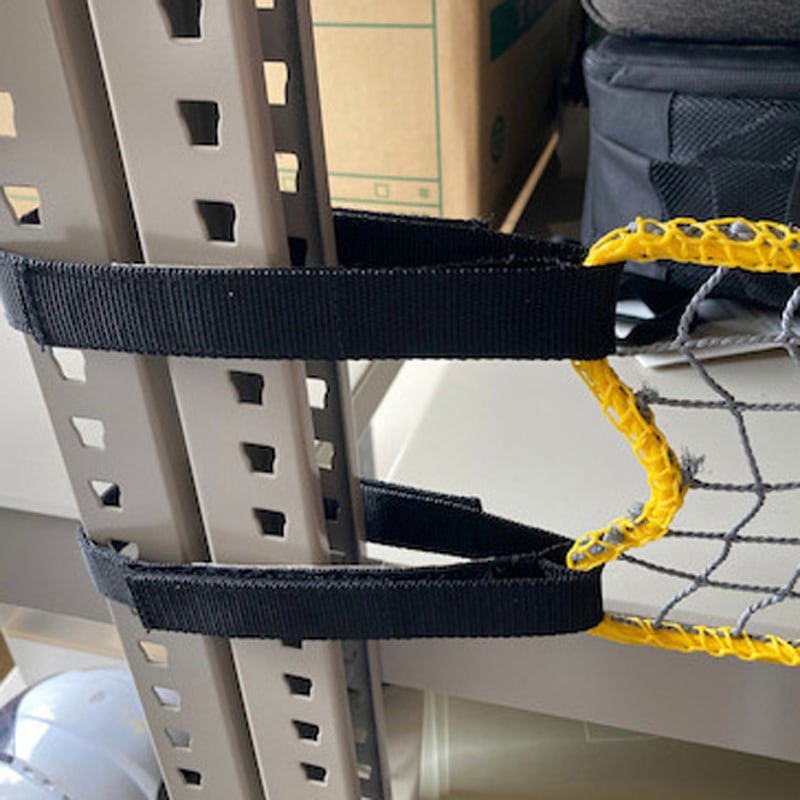 2025春の新作 RNL-15 スチールラック用 落下防止ネットLOW イエローxブラック 収納家具