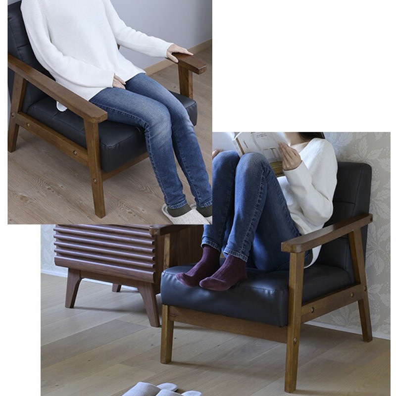 FMS-63(BK) レトロ調ソファ YAMAZEN(山善) ブラック色 質量10kg 【通販