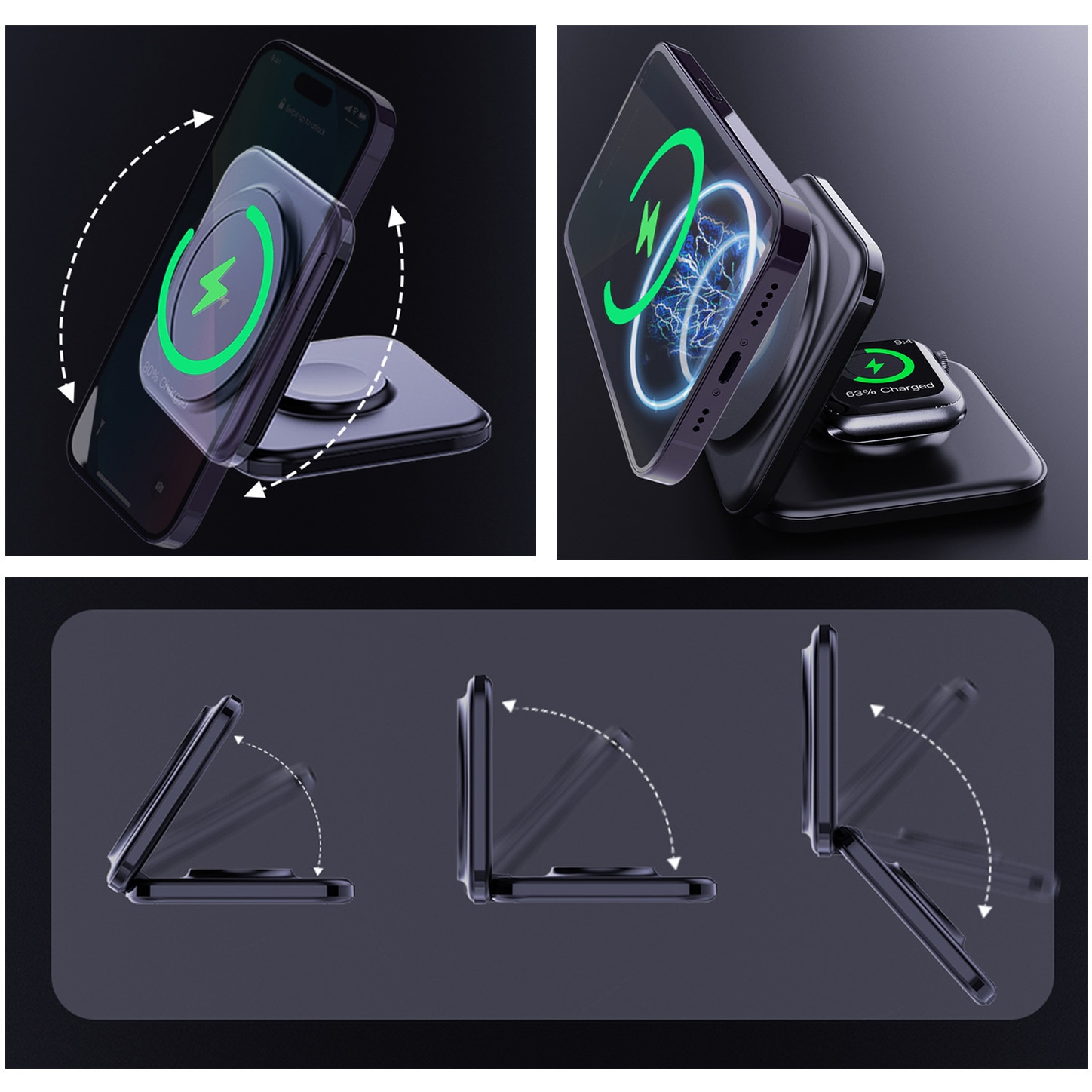 Magnetic ワイヤレスチャージャー Vodaview ワイヤレス充電器 【通販