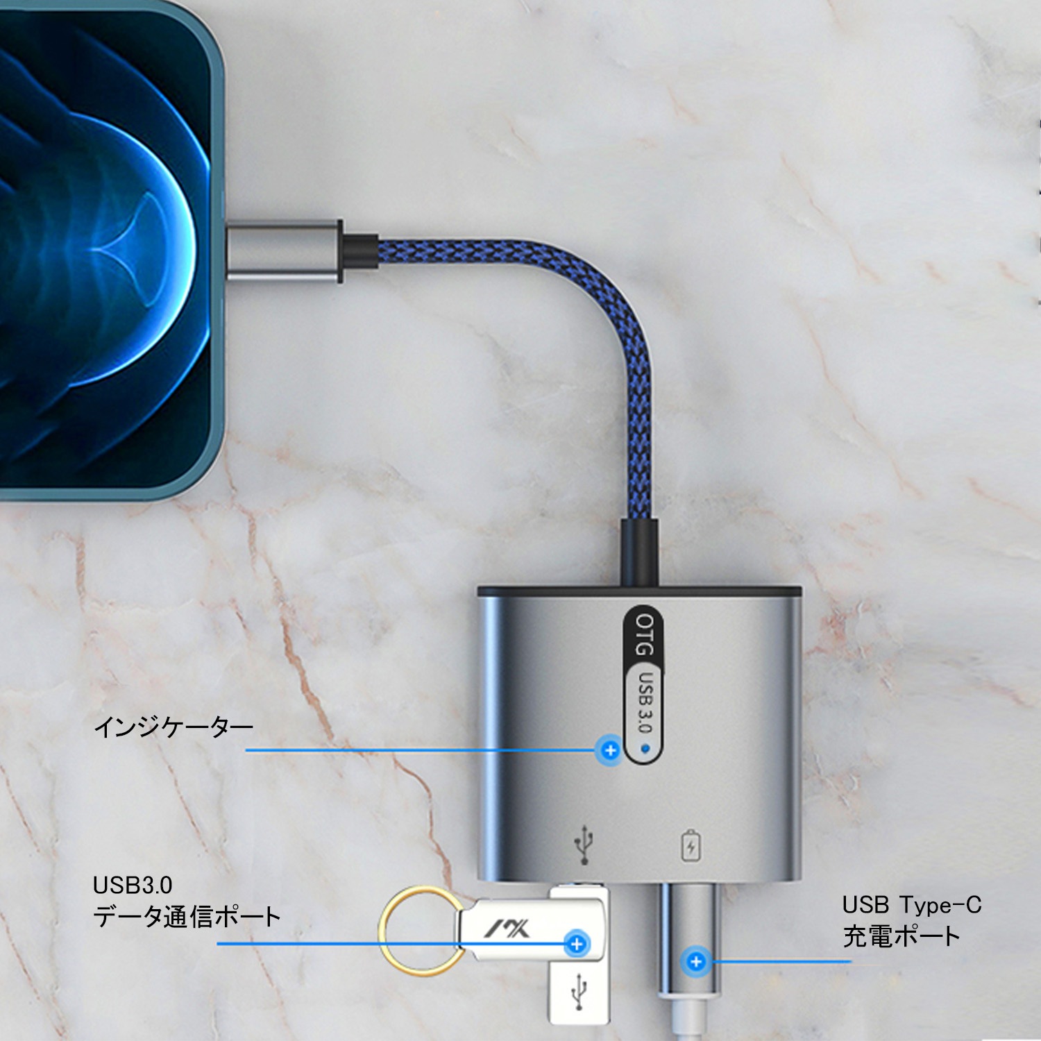 VV-UCOTGPD-AL USB-C ミニDock アダプタ Vodaview シルバー(ケース部