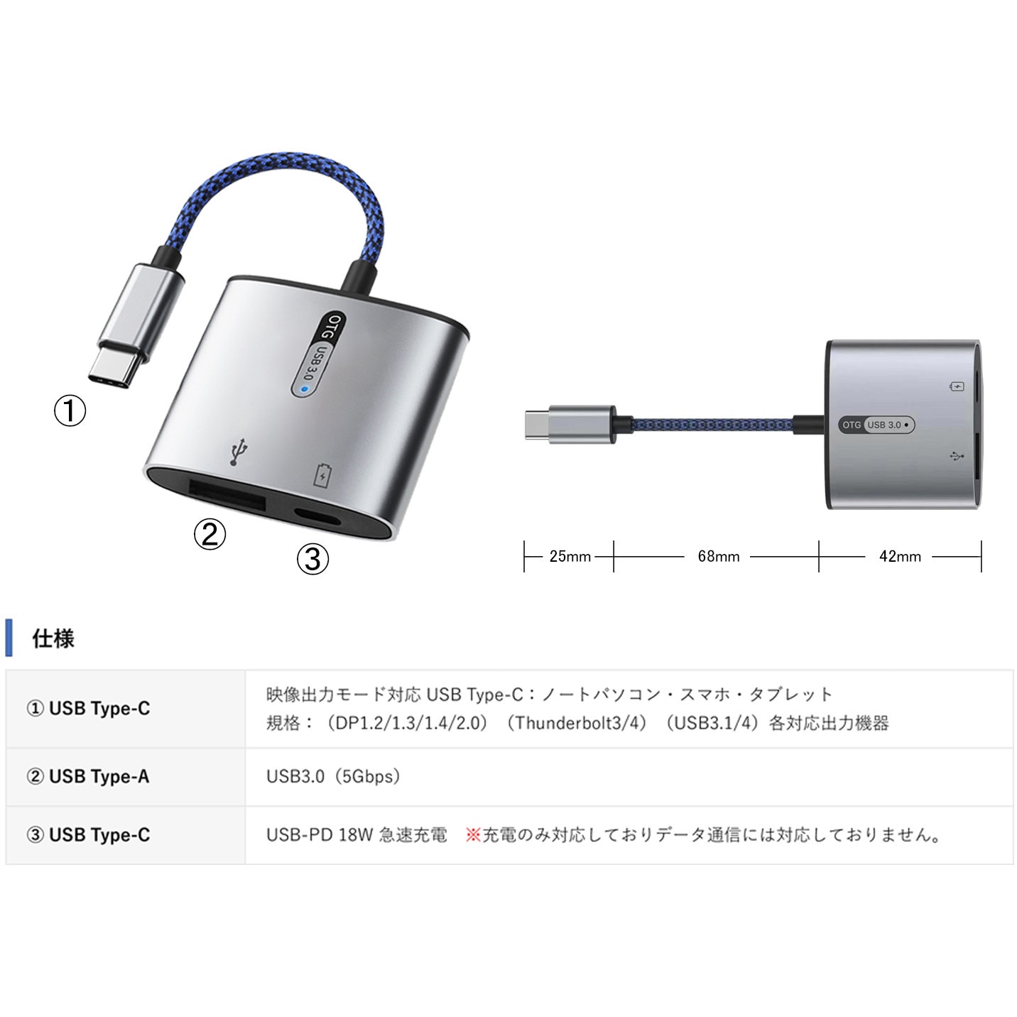 VV-UCOTGPD-AL USB-C ミニDock アダプタ Vodaview シルバー(ケース部 