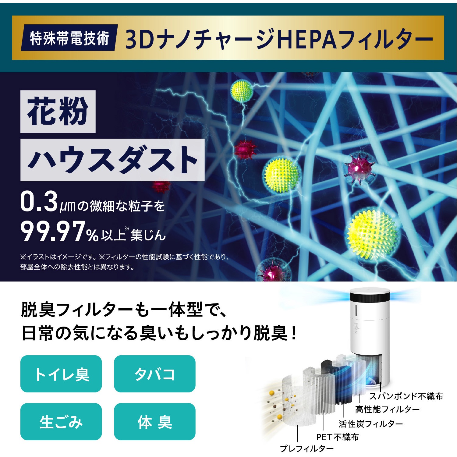 AAP-SH30B-W 加湿空気清浄機 16畳 HEPAフィルター 1台 アイリス