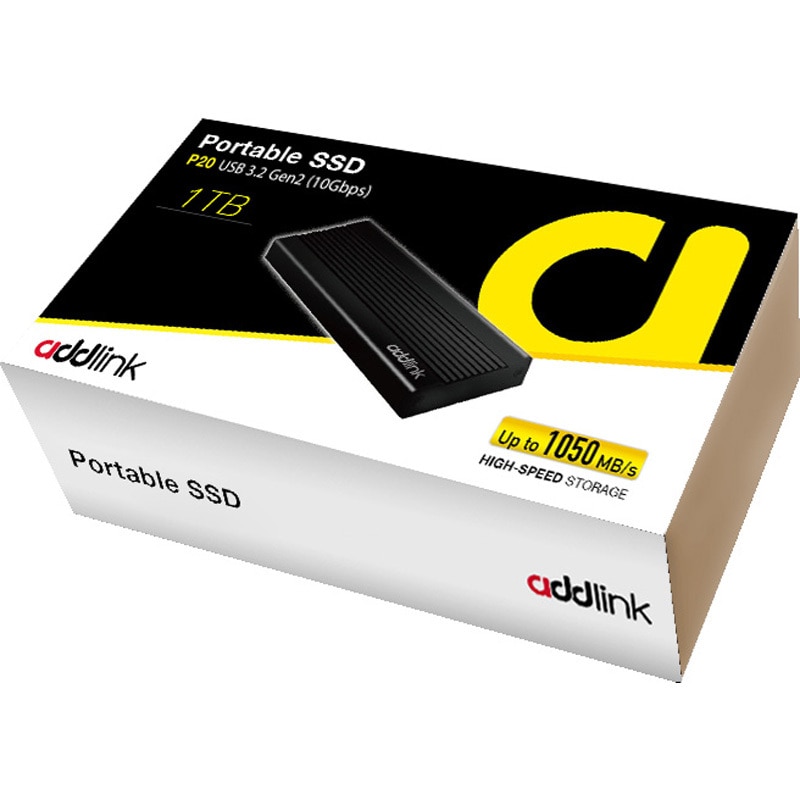 外付けハードディスク・ドライブ addlink Portable SSD P20 1TB ad1TBP20B32 外付けSSD P20 1個 addlink 【通販モノタロウ】