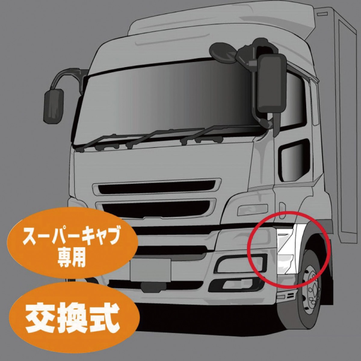 三菱 ふそう 17 スーパーグレート フロント リップスカート 3分割 