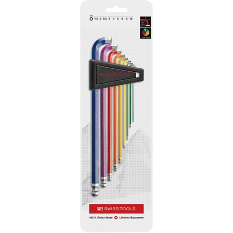 2222.LH-10RBCN マルチアングルレインボーレンチセット PB SWISS TOOLS(ピービースイスツールズ) 六角先