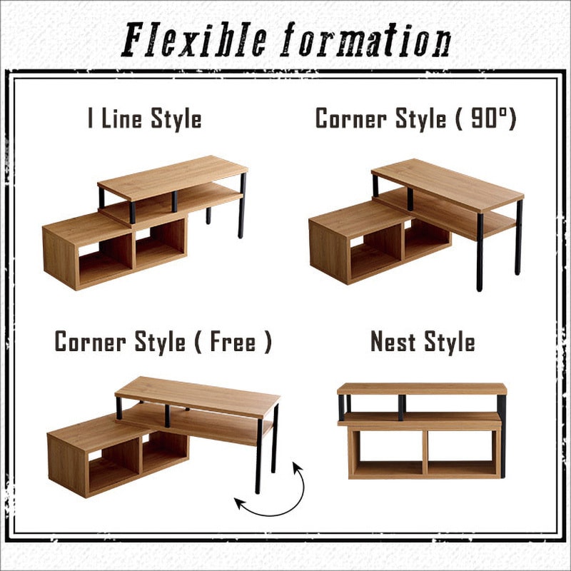 VA-75EX-SBO ヴィンテージ伸縮テレビ台 【BALKAバルカ】 ホーム