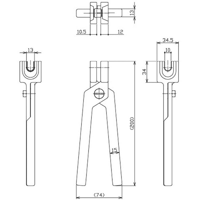 26171 クーラントジョイントプライヤー モノタロウ 全長205mm 1