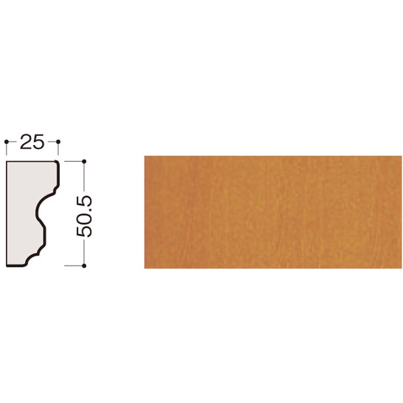 WL38-B65MT 専用施工部材(システリアパネル10型/20型共通)回り縁 木口塗装無し 大建工業 無垢集成材基材 幅51mm長さ3900mm厚さ25mm 1箱(1本) WL38-B65MT