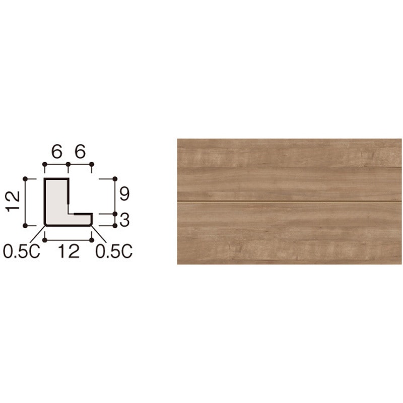 WM31-B36MG ハピアウォール羽目板タイプⅡ 専用施工部材 見切 大建工業 基材MDF 幅12mm長さ4000mm厚さ12mm 1箱(2本) WM31-B36MG