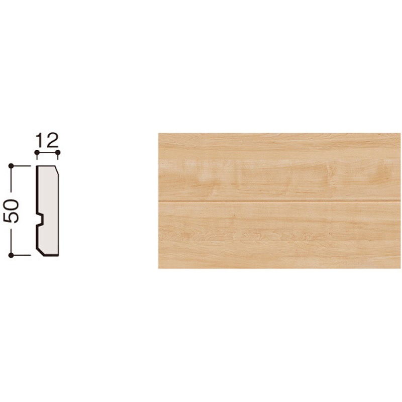 WM31-B66ML ハピアウォール羽目板タイプⅡ 専用施工部材 回り縁 大建工業 基材MDF 幅50mm長さ4000mm厚さ12mm 1箱(1本) WM31-B66ML 6,158円