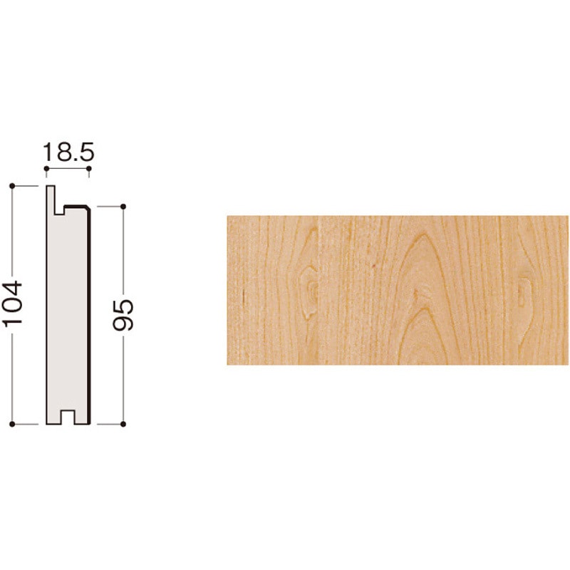 WL38-B56ML 専用施工部材(システリアパネル10型/20型共通)巾木 木口塗装無し 大建工業 基材MDF 幅95mm長さ3900mm厚さ18.5mm 1箱(1本) WL38-B56ML