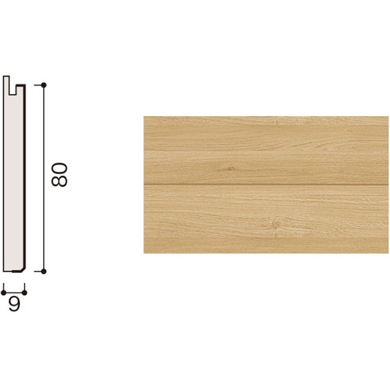 WM31-B56MA ハピアウォール羽目板タイプⅡ 専用施工部材 巾木 大建工業 基材MDF 幅80mm長さ4000mm厚さ9mm 1箱(2本) WM31-B56MA