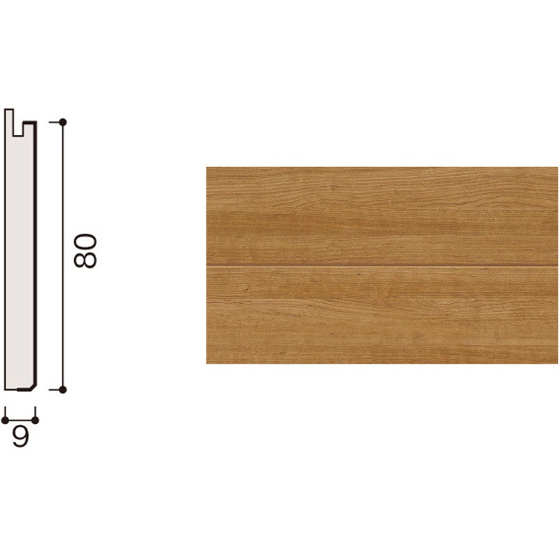 WM31-B56MT ハピアウォール羽目板タイプⅡ 専用施工部材 巾木 大建工業 基材MDF 幅80mm長さ4000mm厚さ9mm 1箱(2本) WM31-B56MT