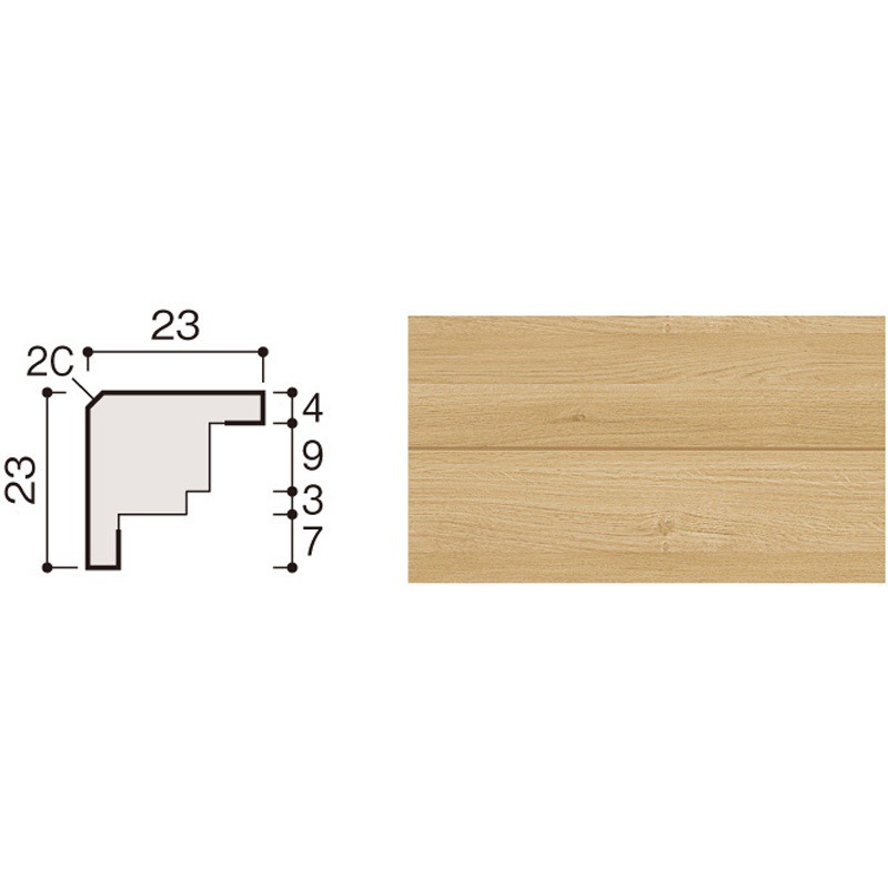 WM31-B14MA ハピアウォール羽目板タイプⅡ 専用施工部材 出隅 大建工業 基材MDF 幅23mm長さ2730mm厚さ23mm 1箱(1本) WM31-B14MA