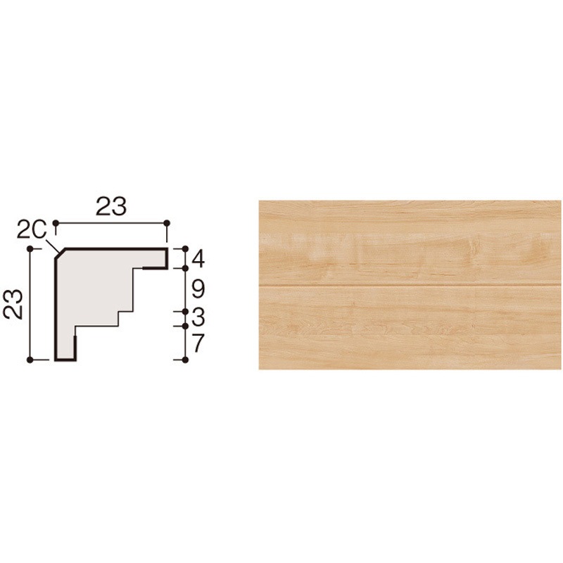 WM31-B14ML ハピアウォール羽目板タイプⅡ 専用施工部材 出隅 大建工業 基材MDF 幅23mm長さ2730mm厚さ23mm 1箱(1本) WM31-B14ML