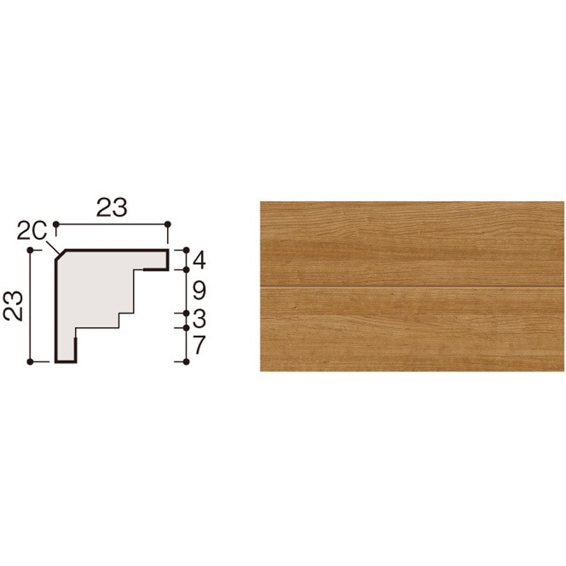 WM31-B14MT ハピアウォール羽目板タイプⅡ 専用施工部材 出隅 大建工業 基材MDF 幅23mm長さ2730mm厚さ23mm 1箱(1本) WM31-B14MT 8,298円