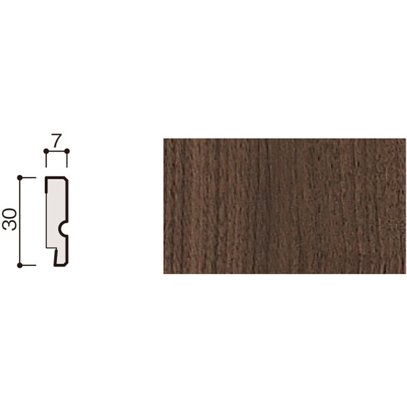 WL98-B63MW ハピアウォールハードタイプⅡ 専用施工部材額縁壁パネル/腰パネル共通部材 大建工業 幅30mm長さ4000mm厚さ7mm 1箱(2本) WL98-B63MW