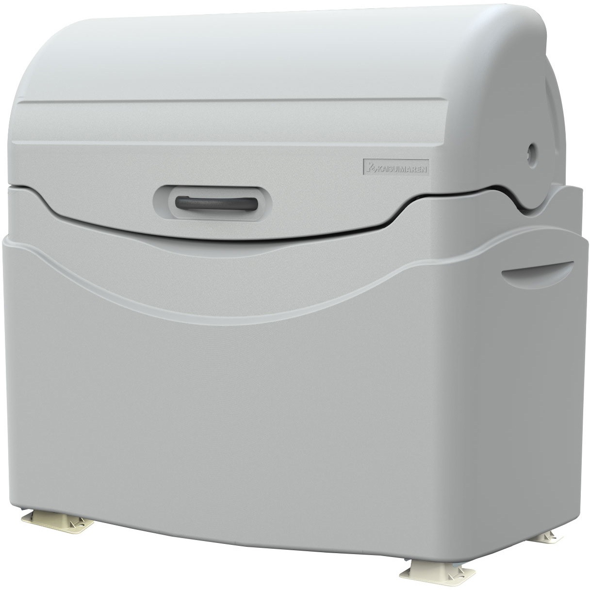 PN1000K(鍵付、固定足) ゴミ集積保管庫 ジャンボペールPN(鍵付き) カイスイマレン ライトグレー色 容量1000L