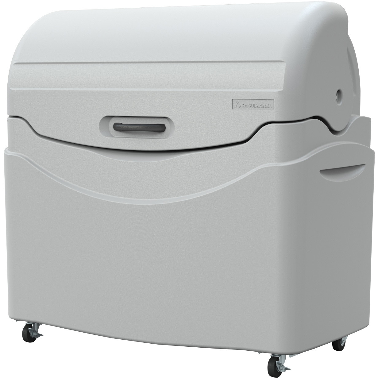 PN1000C(鍵付、キャスター付) ゴミ集積保管庫 ジャンボペールPN(鍵付き) カイスイマレン ライトグレー色 容量1000L